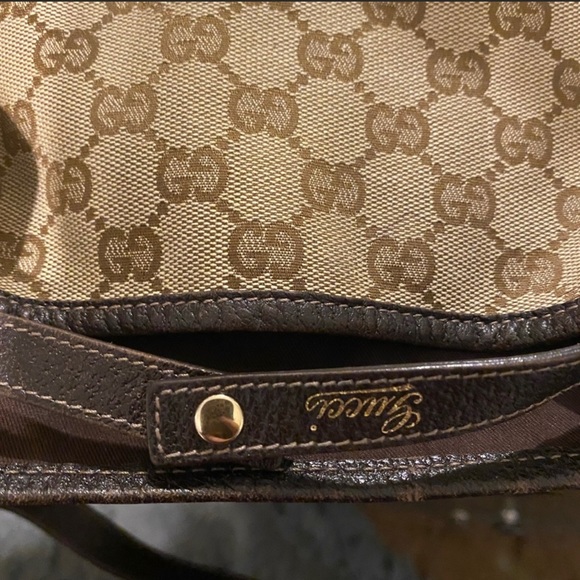 Authentic GUCCI Monogram Abbey Shoulder Bag (Dark Brown) - Picture 5 of 8